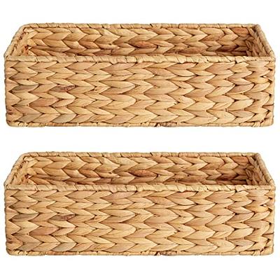 Dracelo Brown Bathroom Storage Organizer Tray Toilet Paper Storage