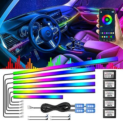 Dreamcolor Acrylic Interior Car Lights, AMKI Car LED Strip Light with APP  Control, Car Accessories Car