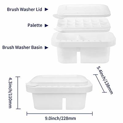 XPINYT Paint Brush Cleaner, Paint Brush Rinser Paintbrush Cleaner Paint  Brush Cleaner Tool Rinse Cup With Drain and Paint Brush Holder for Acrylic,  Watercolor and Water-Based (White Green) - Yahoo Shopping