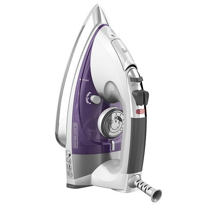 Black+Decker, Professional Steam Iron with Stainless Steel Soleplate,  Purple, IR1350S-T - Yahoo Shopping