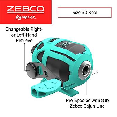 Zebco Kids Rambler Spincast Reel and Fishing Rod Combo, 5-Foot 3-Inch  2-Piece Fishing Pole, Size 30 Reel, Changeable Right- or Left-Hand  Retrieve, Pre-Spooled with 8-Pound Zebco Cajun Line - Yahoo Shopping
