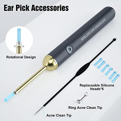  Ear Wax Removal - NIUQICT Ear Cleaner - Ear Camera 1080P with  Lights - Ear Wax Removal Tool 9 Pcs - Ear Cleaning Kit, Wireless Otoscope  Compatible with Android&iOS for Kids