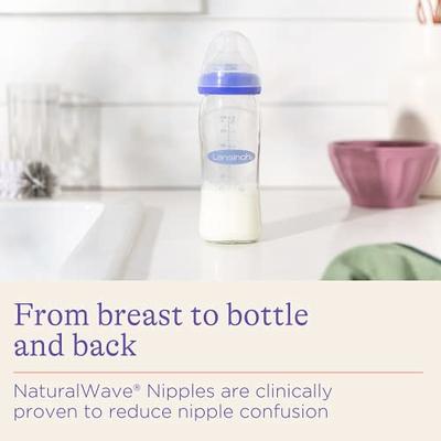 Lansinoh Glass Baby Bottles for Breastfeeding Babies, 8 Ounces, 4 Count,  Includes 4 Medium Flow Nipples (Size 3M) - Yahoo Shopping