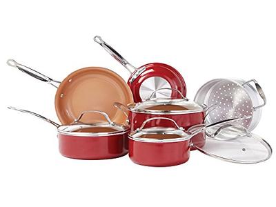 ZLINE 10-Piece Non-Toxic Stainless Steel and Nonstick Ceramic Cookware Set (CWSETL-NS-10)