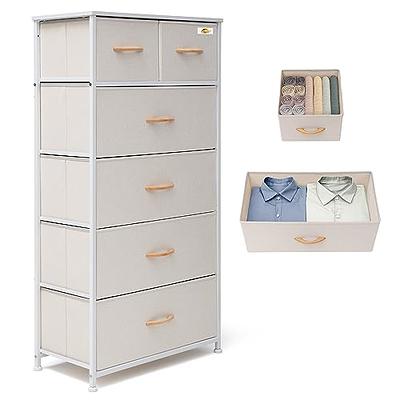 VredHom Fabric Dresser for Bedroom, Tall Skinny Dresser with 6