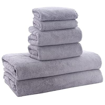 Jml 40 in. x 80 in. Gray White Microfiber Bath Sheet (Set of 2)