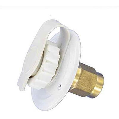 Camco RV 90-Degree Hose Elbow - Swiveling Easy Grip Connector - Brass  (22505) 