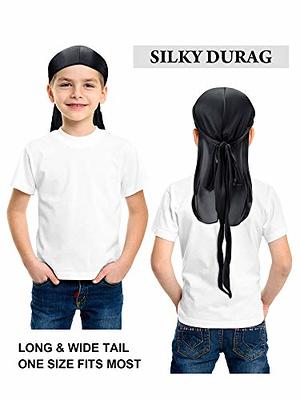 White Satin Durag, Long Tail, Head Scarf, Turban, Head Cap, Stretch Wave  Durag