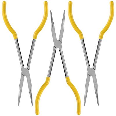 KEILEOHO 3 PCS 11 Inch Long Straight Needle Nose Pliers, Extra Long Reach  Needle Nose Pliers for Jewelry Making and Home Repairing, Straight Angle  Head and TPR Handle - Yahoo Shopping