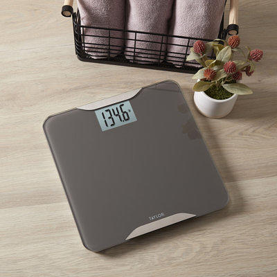 Taylor Precision Products Digital Glass Bath Scale For Body Weight, 11.8 X  11.8 Inch Durable Glass Platform, Taupe - Yahoo Shopping