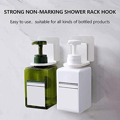 KNNRIIM 4 Pack Shower Gel Bottle Rack Hook Self Adhesive Wall