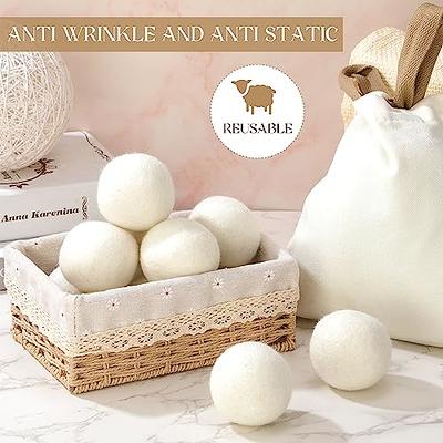 Preboun 12 Pcs Wool Dryer Balls Fabric Softener Dryer Balls