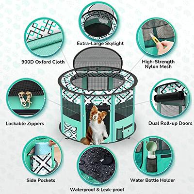 Portable Collapsible Dog Crate, Travel Dog Crate 24X17x17 With Soft Warm  Blanket And Foldable Bowl For Large Cats & Small Dogs Indoor And Outdoor