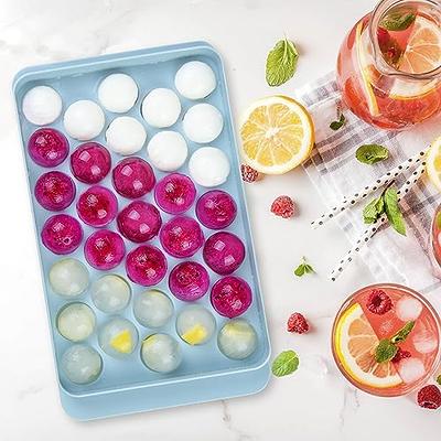 3 Pack Ice Cube Tray for Freezer, 99 x 1IN Round Ice Trays Easy Release  Circle Ice Trays for Freezer with Bin and Lid, BPA Free Ice Tray for  Cocktail