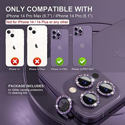 Jeluse [3X2 Pack] Camera Lens Protector for 14 Pro Max for 14 Pro, 9H  Tempered Glass Screen Protector Cover [Alignment Kit Eazy installation]  Metal