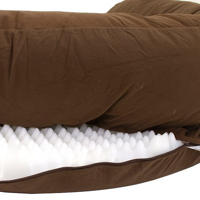 Carolina Pet Solid Faux Gusset Jamison Pillow Dog Bed, Tan, Medium