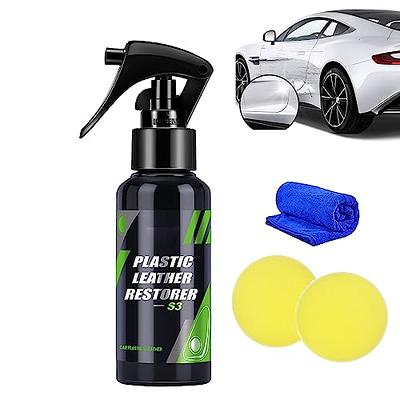 3PCS Auto Car Plastic & Leather Conditioner Restorer Agent Leather