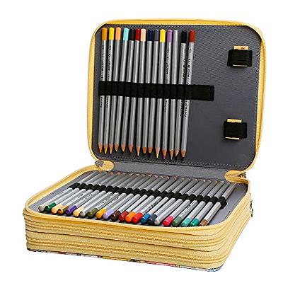 Pencil Case, 72 Slots Multi-functional Large Capacity Pens Case Pencil  Pouch Wrap Coloring Pencil Holder Organizer Stationary Bag - Blue