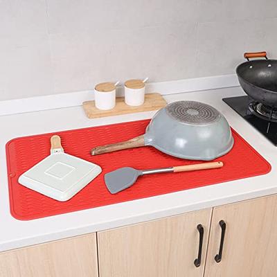 MicoYang Silicone Dish Drying Mat for Multiple Usage,Easy  clean,Eco-friendly,Heat-resistant Silicone Mat for Kitchen Counter or  Sink,Refrigerator or Drawer Liner Red XXXXL 32 inches x 18 inches - Yahoo  Shopping