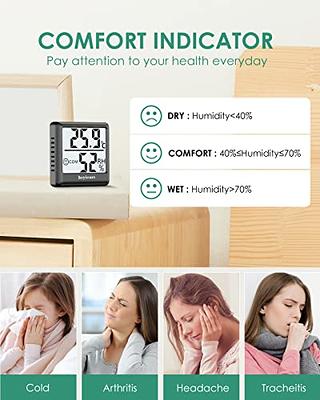 Indoor Humidity Meter Hygrometer 3Pack, Room Thermometer for Accurate Room Temperature Monitor, Digital Hygrometer with Indoor Thermometer for Home