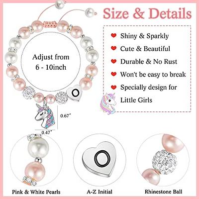 Hidepoo Unicorn Gifts for Girls Age 6-8 - Unicorn Necklace for Girls B  Initial Heart Necklaces