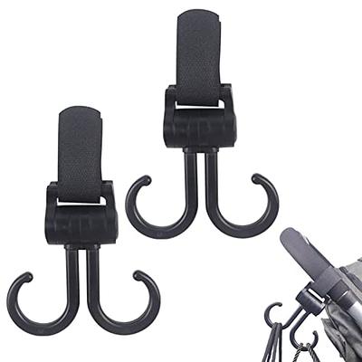 360-Swivel Stroller Hook (2 Pack) | Black