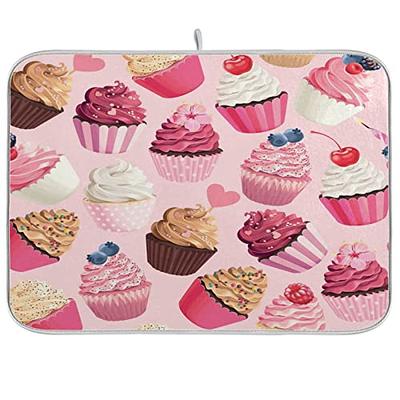 Unique Bargains Dish Drying Mat, Microfiber Dish Draining Mat for Kitchen  Countertop-Pink