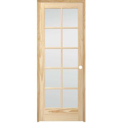 Greatview Doors 36-in x 80-in Wood 3/4 Lite Right-Hand Inswing