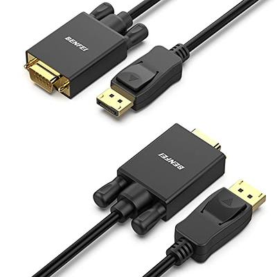 HDMI to VGA Cable Gold-Plated 1080P HDMI Male to VGA Male Active Video  Adapter Converter Cord (6 Feet/1.8 Meters)