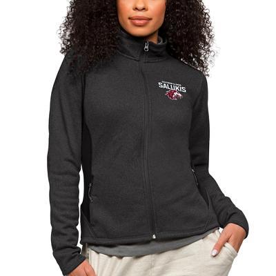 Women's Antigua Heathered Gray Dallas Cowboys Team Victory Full-Zip Hoodie