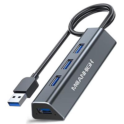 USB 3.0 Hub, ORICO 4-Port USB Hub with 6FT Long Cable, Ultra Slim USB  Splitter for Laptop for MacBook, Mac Pro, iMac, Surface Pro, XPS, PS5，PC,  Flash Drive, Mobile HDD(Black/3.3ft) 