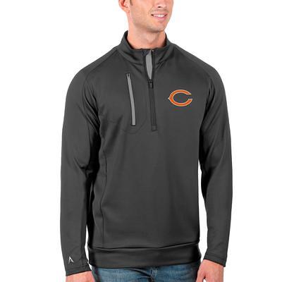 Men's Antigua Charcoal/Silver Pittsburgh Steelers Generation Quarter-Zip Pullover  Jacket