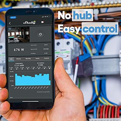 Shelly EM + 120A Clamp  Wi-Fi-Operated Smart Energy Meter and Contactor  Control Relay