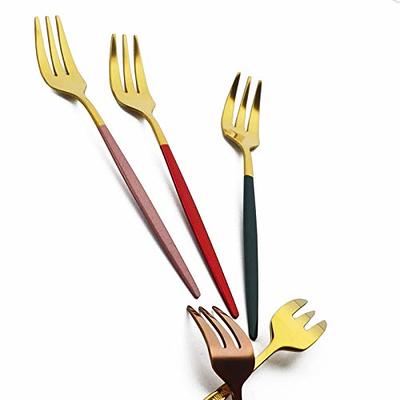 304 Stainless Steel Fruit Forks Small Dessert Cake Forks 12-Piece Silverware  Set