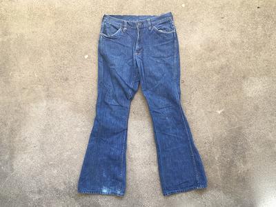 Vintage S Kings Road Dark Denim Hippie Bell Bottom Jeans