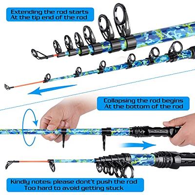  Sougayilang Fishing Rod and Reel Combos Carbon Fiber Telescopic  Fishing Pole - Spinning Reel 11 +1 BB for Saltwater  Freshwater(5'9''-SL2000B) : Sports & Outdoors
