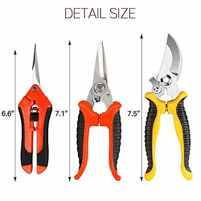 Straight Blade Garden Pruning Shears, Anti-slip Stainless Steel Tree Pruning  Scissors, Ergonomic Handheld Shrub Trimmer Tool For Home Plants And  Gardening