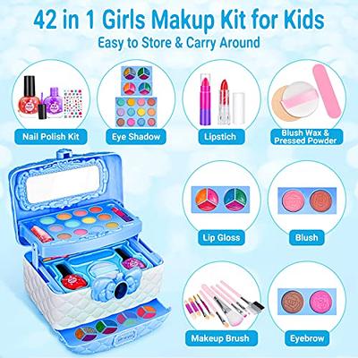 Vextronic Kids Makeup Sets for Girls, Washable Toddler Makeup Kit, Non  Toxic & Safe Pretend Play Makeup for Kids Ages 3 4 5 6 7 8 9 10 11 12,  Little