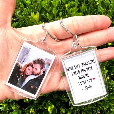 Photo Keychain, Personalized Photo Gifts, Custom Gift For