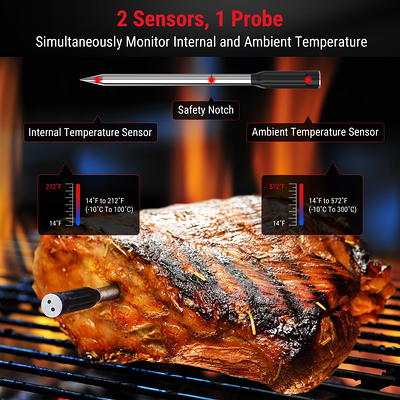 Wireless Meat Thermometer with Bluetooth, Remote Smart 500FT