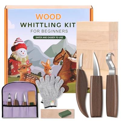 BeaverCraft Wood Carving Knife Kit for Beginners S55 Chip Carving Knives  Woodworking Wood Carving Tools Set Carve Widdling Knife Kit Detail Whittling  Knife Set Wood Carving Kit Hobbies for Men (3) 