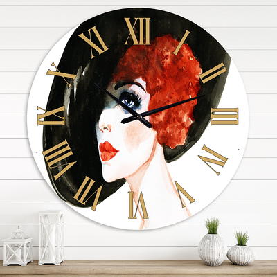 Mainstays Basic Indoor 8.78 Red Analog Round Modern Wall Clock 