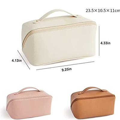 Large Travel Toiletry Cosmetic Bags Double Layer Portable PU