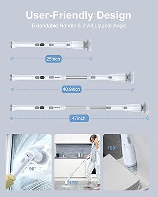 Electric Spin Scrubber, 2500mah Power Cordless Cleaning Brush With  Adjustable Extension Handle And 8 Replaceable Brush Heads, With Remote  Control 2 Rotating Speed Waterproof Shower Scrubber For Bathroom, Tub,  Floor, Tile, Kitchen