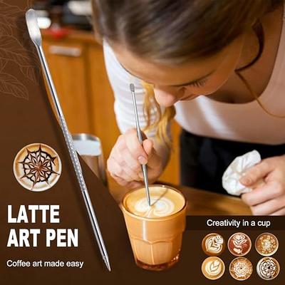 Coffee Carving Pen Portable Coffee Cake Spice Stencils Pen Cake Cappuccino  Decoration Pen Electrical Latte Art Pen for Barista Template