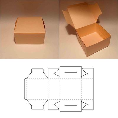 Box with lid template, square box with lid, Cricut, SVG, PDF