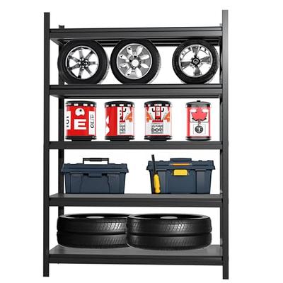 LISSIMO 5- Tier Garage Shelving Heavy Duty Storage Shelves for Garage Storage Rack Adjustable, Black