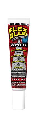  Flex Glue, 6 oz Squeeze Tube, White, Super Strong