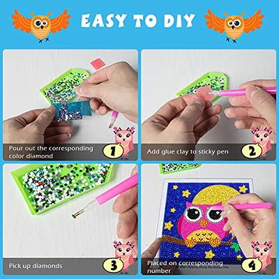 Nardoll nardoll arts and crafts for kids ages 8-12 - create your own gem  keychains double side by number - 5d diamond painting kits c