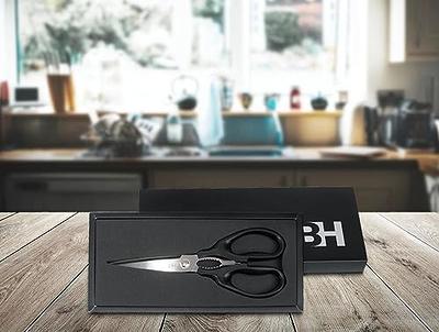 Linoroso Kitchen Shears Heavy Duty Kitchen Scissors with Magnetic Holder,  Dishwasher Safe Scissors All Purpose Come Apart Blade Made with Japanese